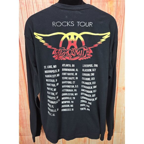 Aerosmith Rocks Tour Long Sleeve T-Shirt 2XL Cotton/Polyester Blend - Picture 2 of 6